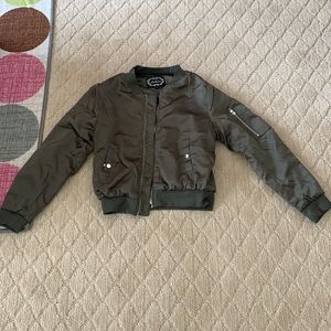 Green bomber jacket
